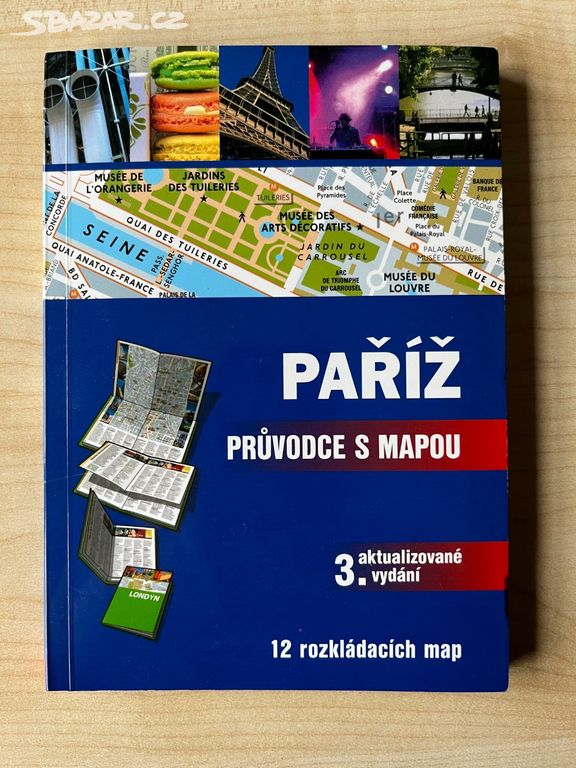 Kniha Paříž průvodce s mapou - jako nová