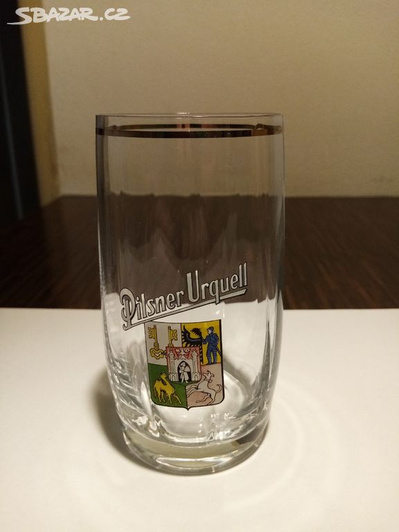 Pilsner Urquell sklenice rarita s drážkou