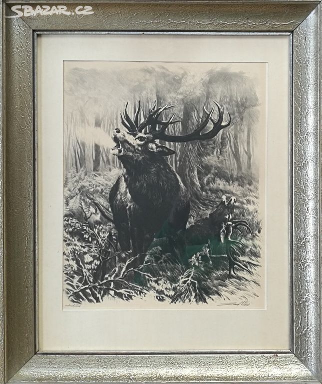 VAIC Josef (1884 -1961) - Souboj jelenů