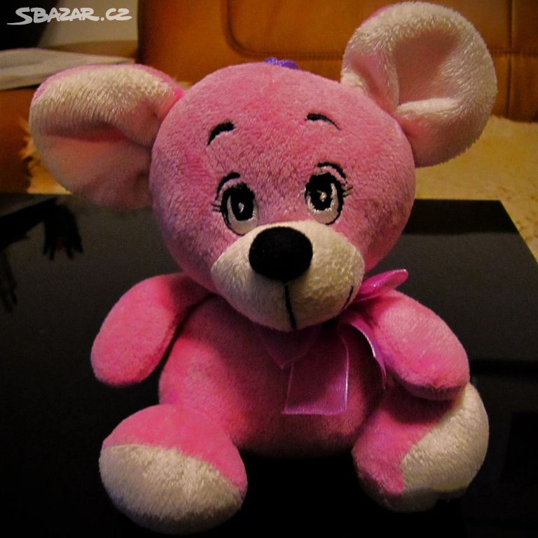 Plyšák-Růžový medvídek + dárek ZDARMA