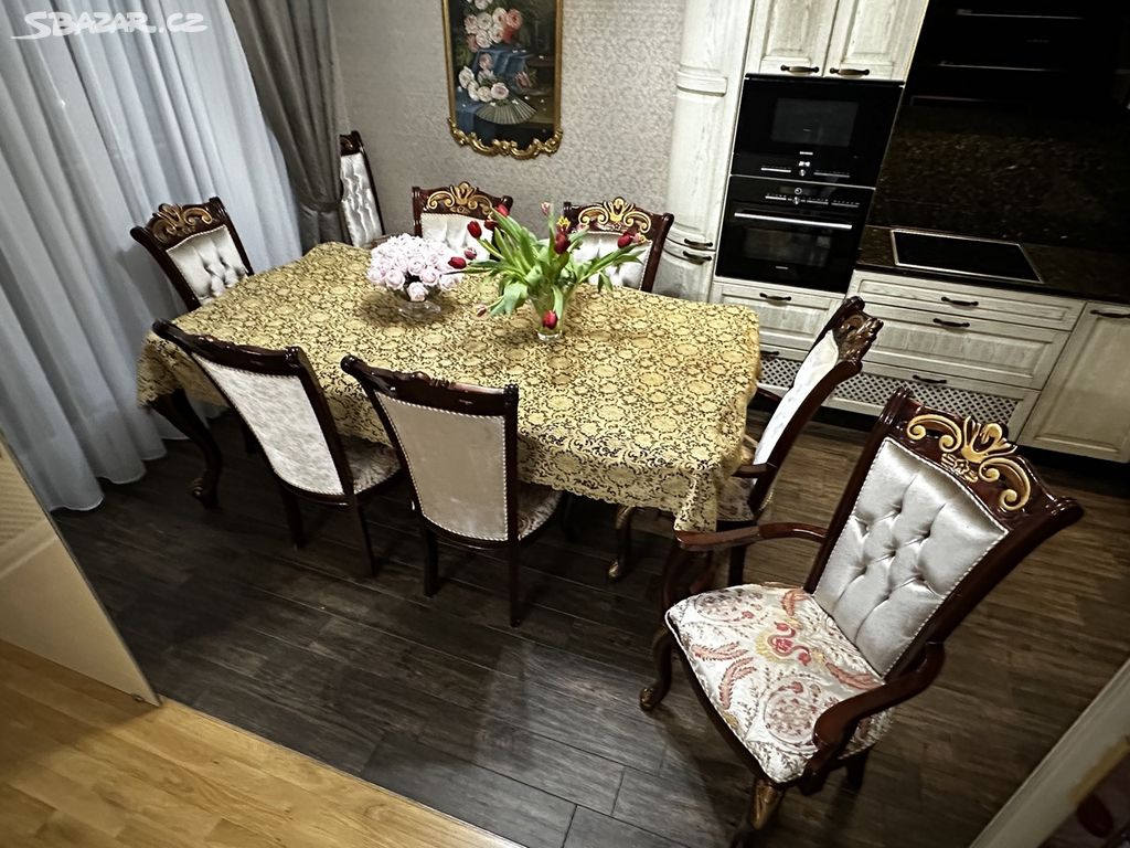Italský nábytek obývací pokoj + jídelna - komplet