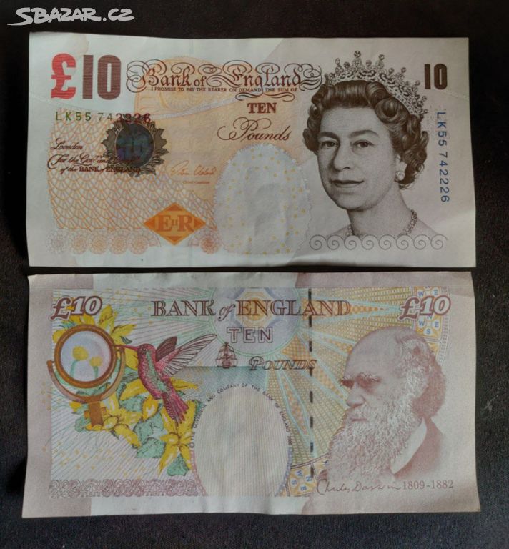 10 liber 2000 Queen Elizabeth II Bank Of England