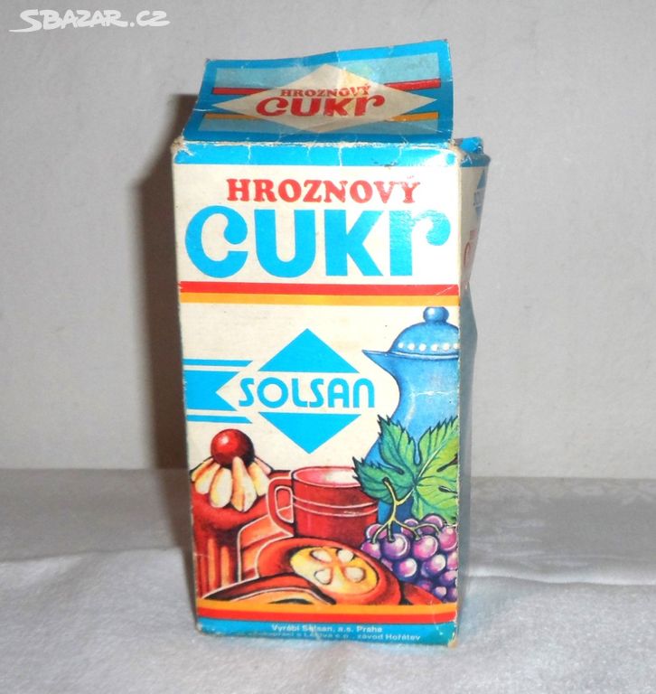 Originál KRABIČKA hroznový cukr, zn. Solsan, 1993