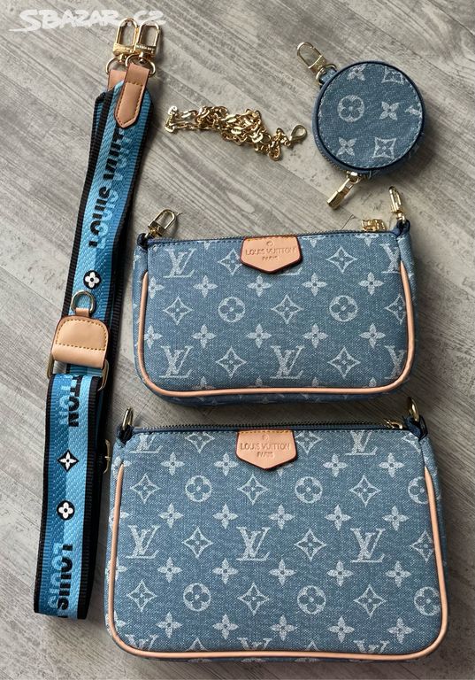 Louis Vuitton multi kabelka 3v1 modrá