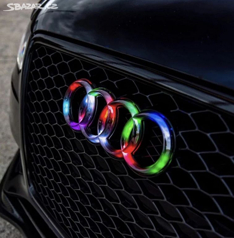 LED Dynamické Kruhy Audi. LED Svítící Znak Audi