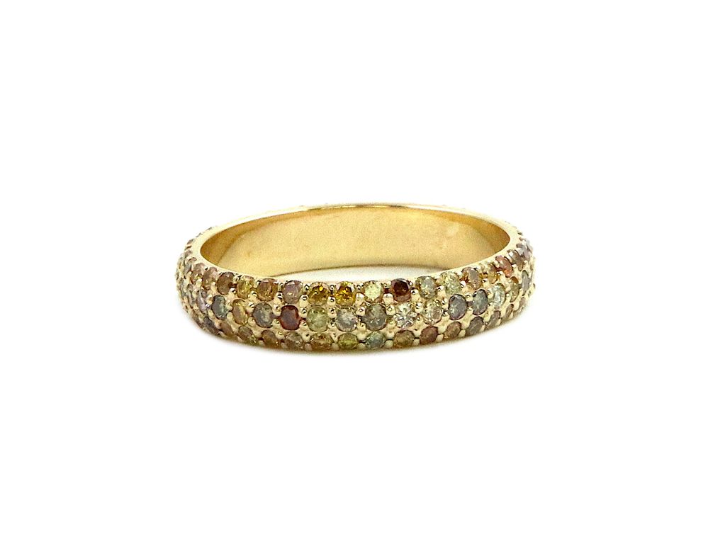 Zlatý prsten s diamanty 2.03g