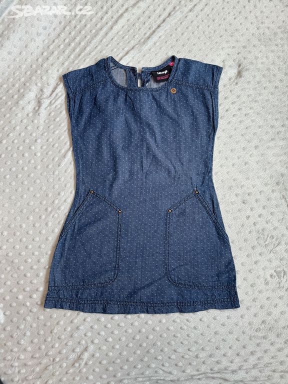 dívčí džínové letní šaty/šatovka Loap  SAM 110/116