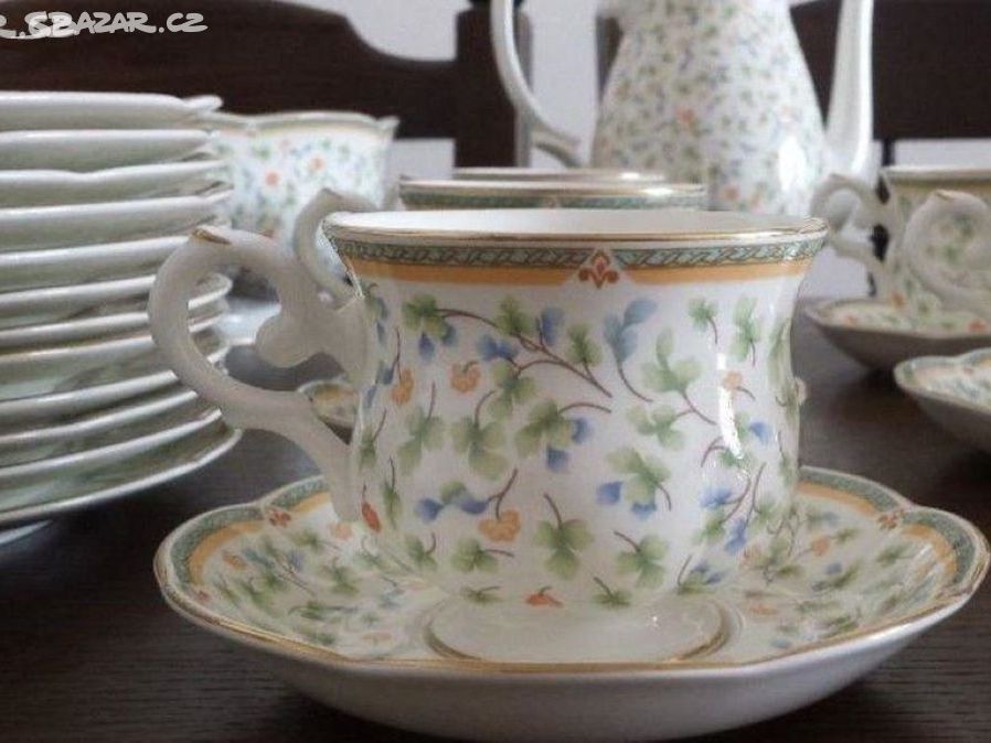 ZEPTER porcelán FLORA 6 šálků+6 podšálků