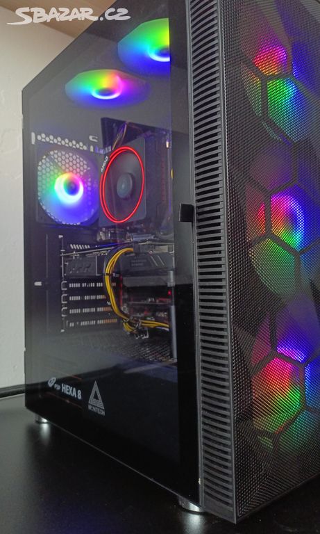 LEVNÉ RGB HERNÍ PC - Ryzen 5, 16GB RAM, 8GB GPU