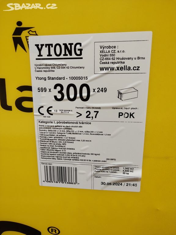 Ytong 300x249x599