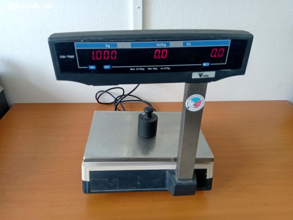 Cejchovaná váha s výpočtem ceny do 15kg