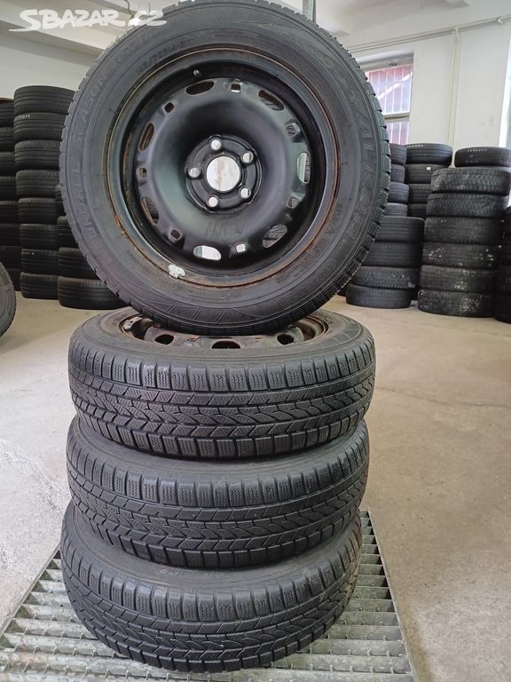 Zimní kola 5x100 R14 ET35 pneu 165/70/14/Falken