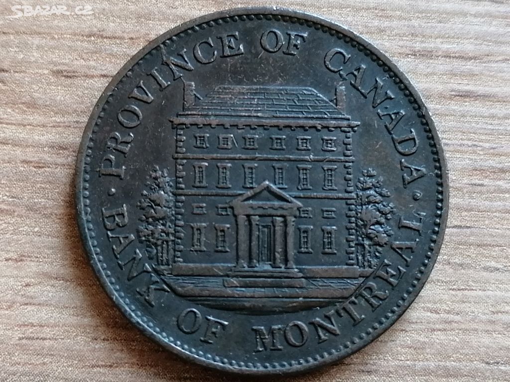 Kanada Half Penny 1844 koloniální mince Canada