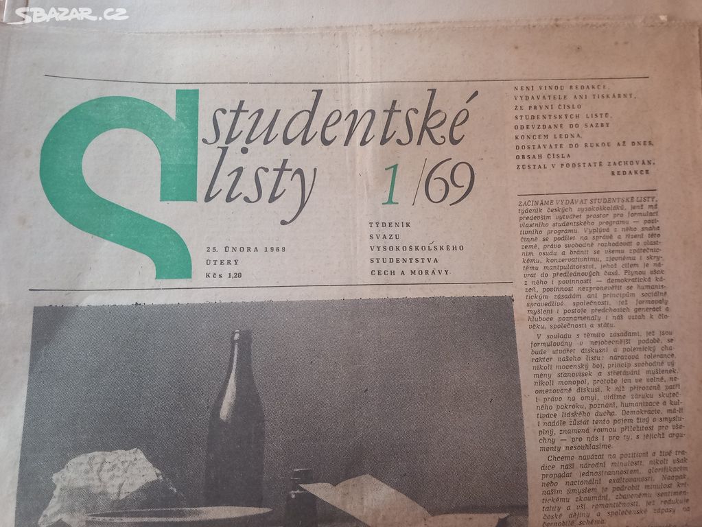 Studentské listy, rok 1969