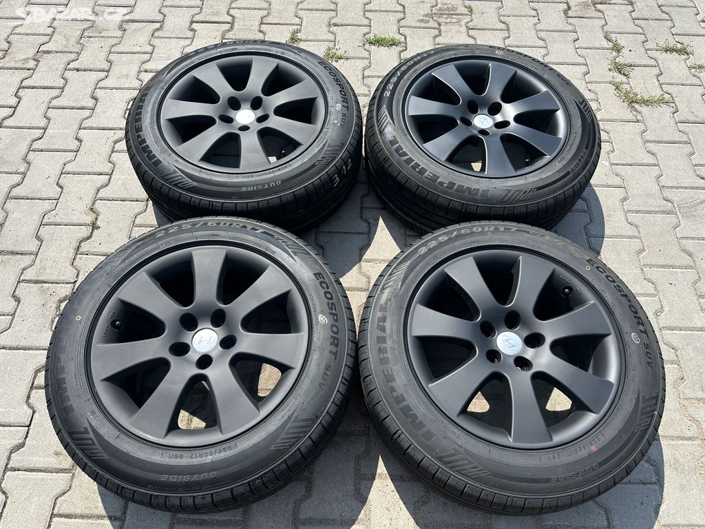 4x al kola 5x114,3 17 + pneu 225/60 R17 (nové)