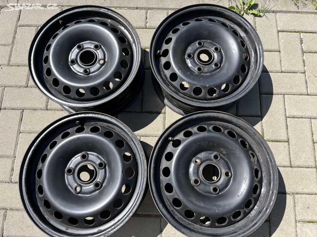 4x plechové disky 5x112 R15 vw, audi, seat, škoda