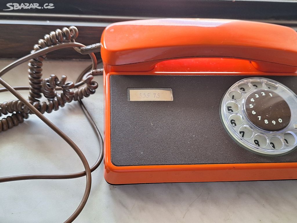 Stolní telefon Tesla Es4600 - oranžový