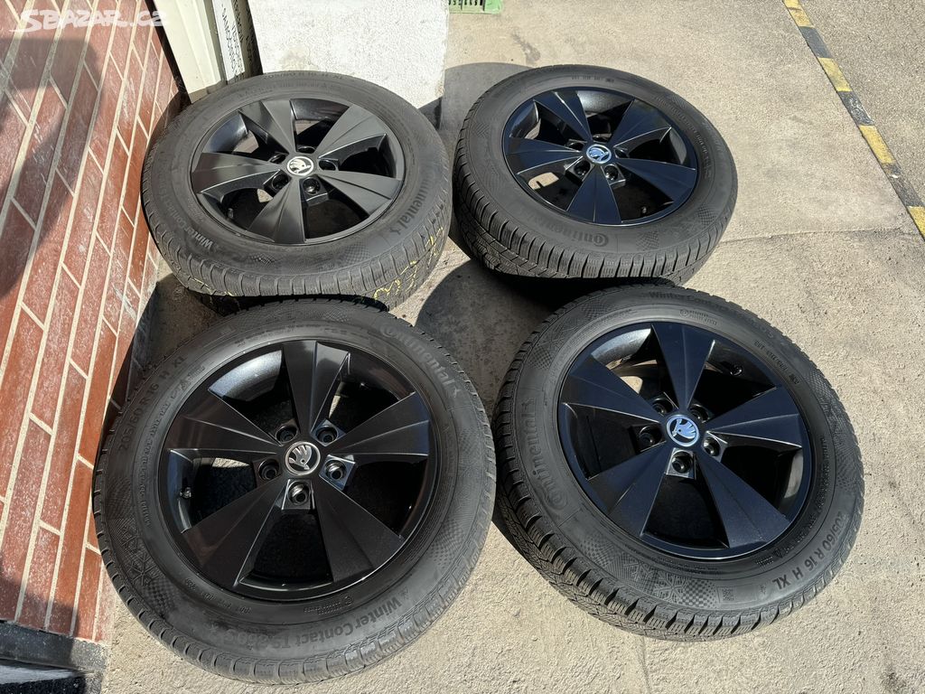 Alu 16" 5x112, škoda Velorum New BLACK, Zimní 70%