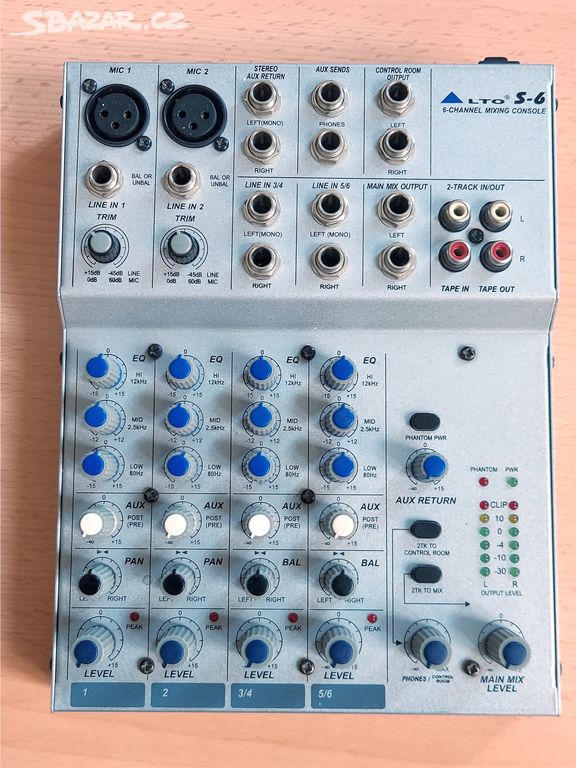 MIXÁŽNÍ PULT ALTO - LTO S-6 , 6KANÁLOVÝ