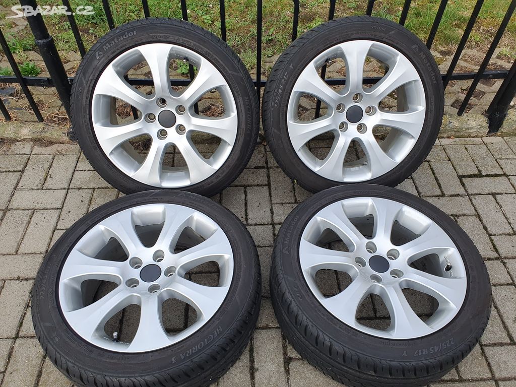 Alu kola 5x112 r17 7,5j et38 letni pneu 225/45/17