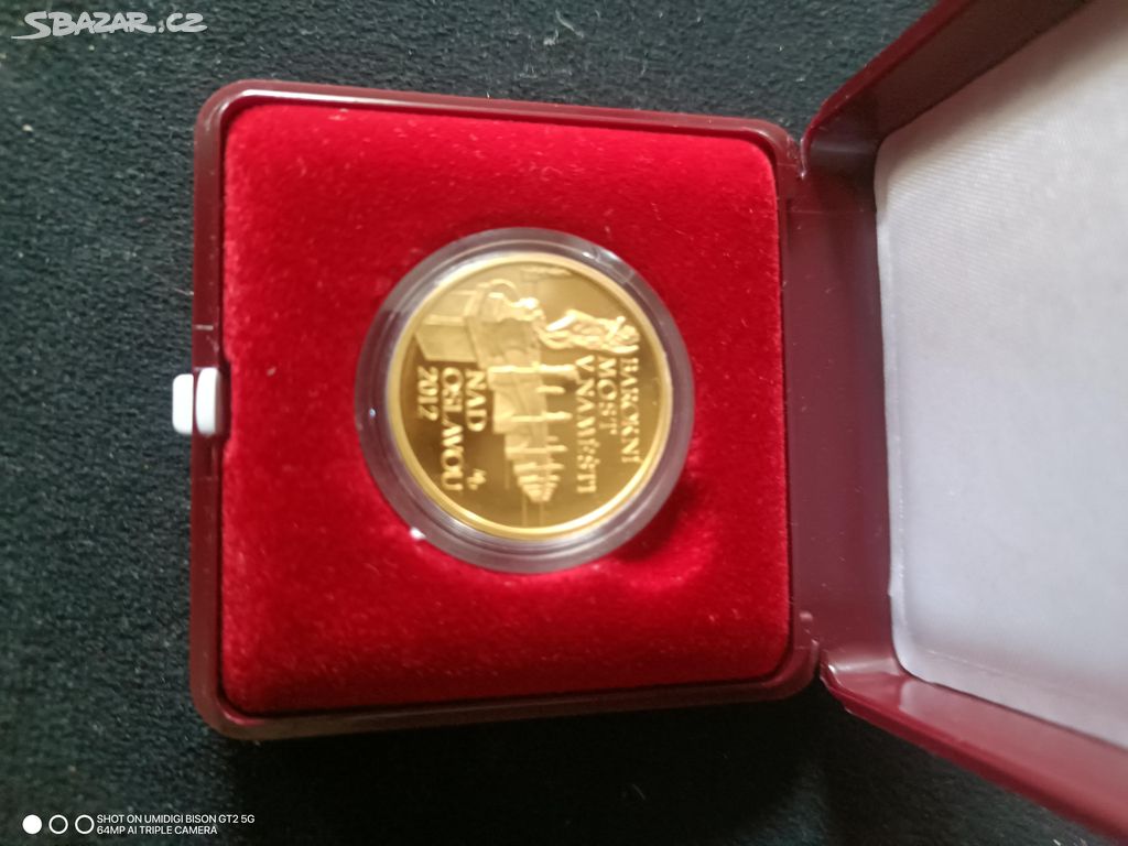 zlatá mince Čnb Barokní most v Náměšti nad Oslavou