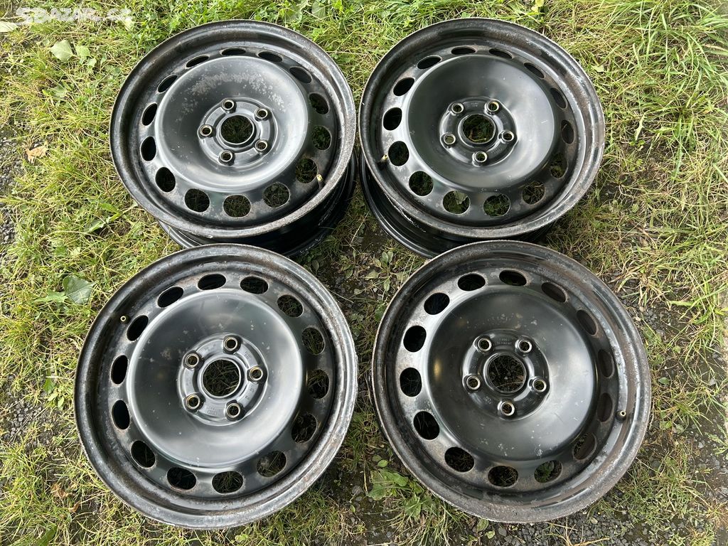 4 ks plechových disků VW, Škoda, Audi 16" 5x112