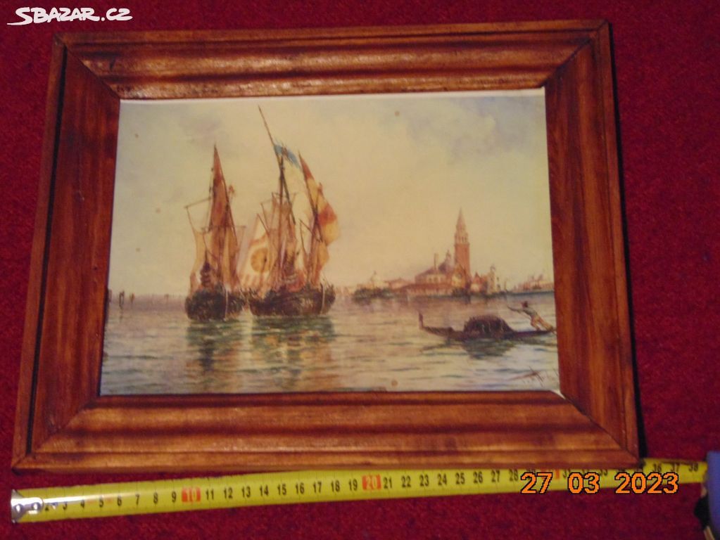 02. Obraz - rám dřevěný vel. 35 x 28 cm.