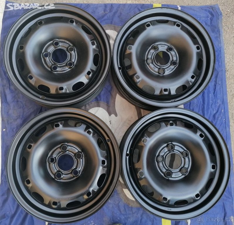 Plechové disky 14" 5X100 J5,0 E38 Škoda VW Seat