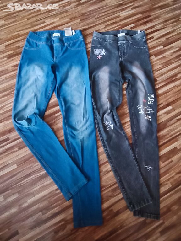 2 x legíny dzeginy H&M vel. 152