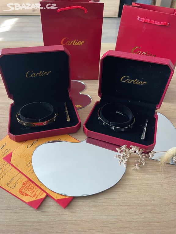 Cartier Love náramek s kamínky