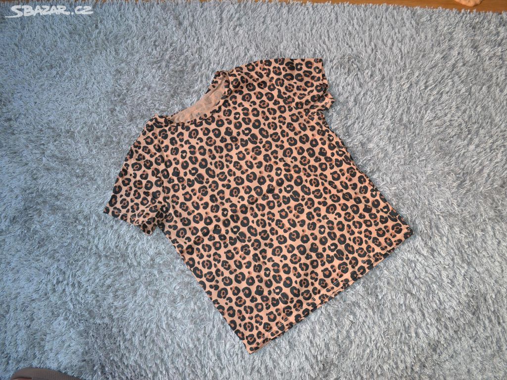 Krásné tričko s leopardím vzorem H&M vel. 134/140