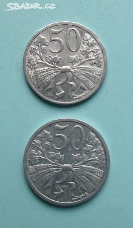 Mince 50 hal 1951, 1952 sbírkový stav !