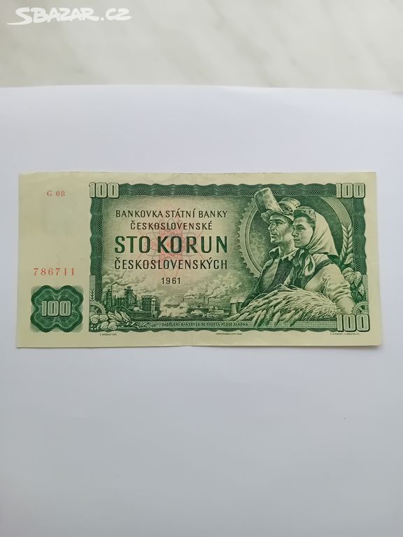 Bankovka 100 korun 1961