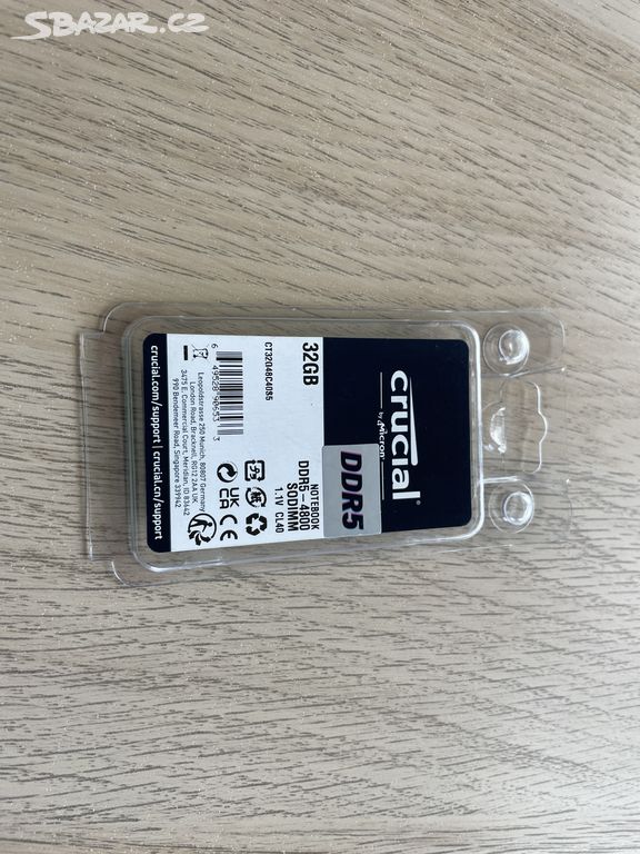 Operační paměť Crucial 32GB (1x32GB) 4800 MHz