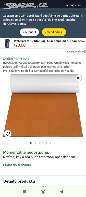 Eva umělá teak rohož pěna