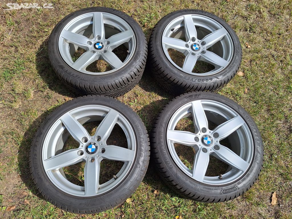 Alu kola BMW 5x120 R17 zimni pneu 225/45/17