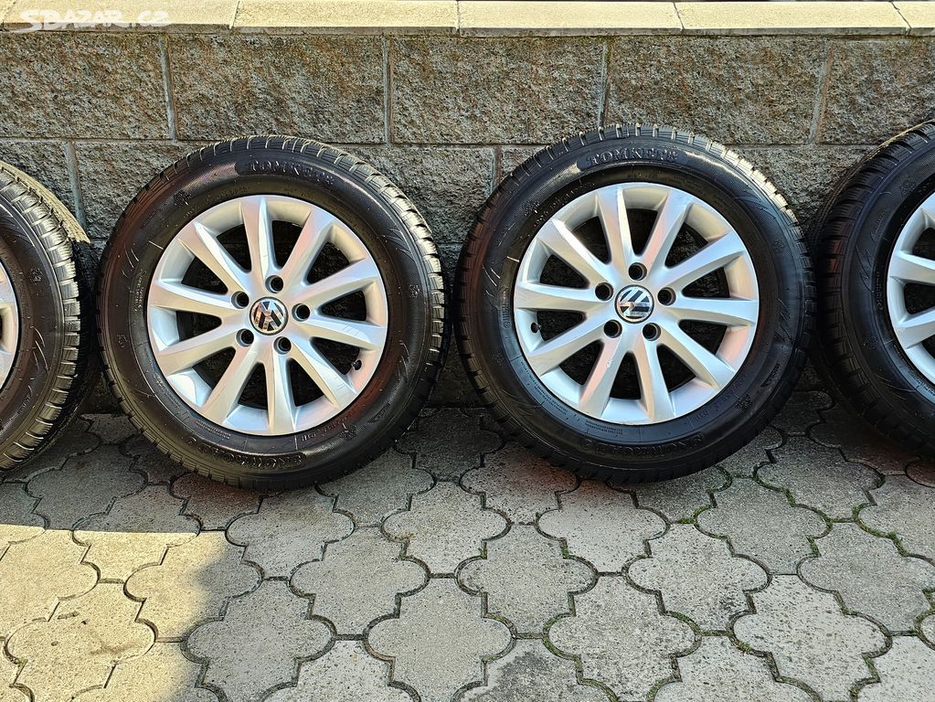 Alu kola VW Golf 5x112 195/65 R15 - zimní 8mm