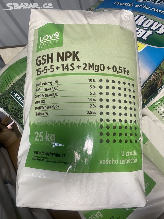 Hnojivo GSH NPK 15-5-5 +14S+2MgO+0,5 Fe