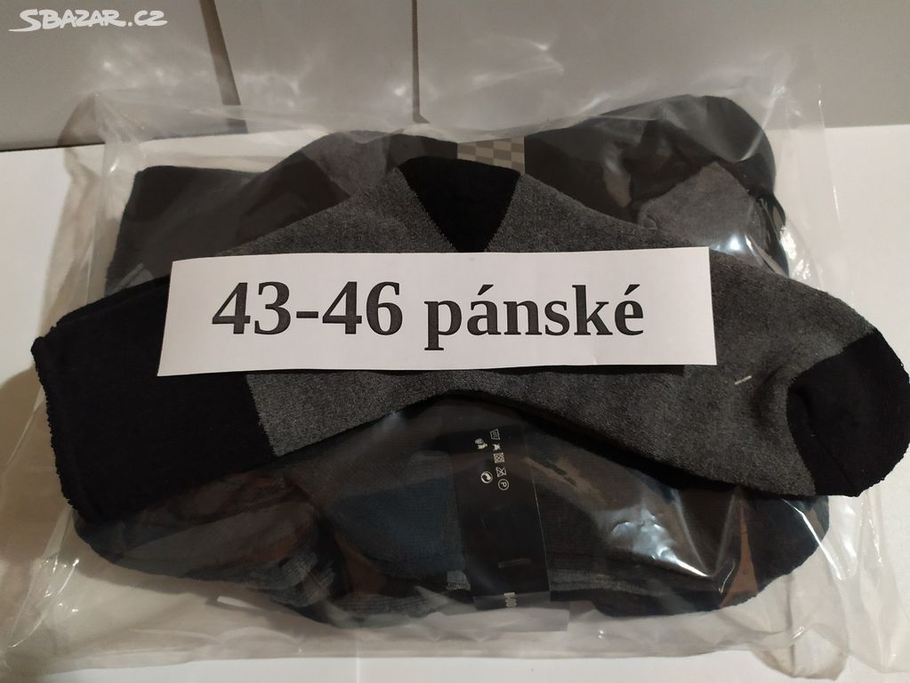 Ponožky termo zdravotní 43-46 pánské 9 párů nové
