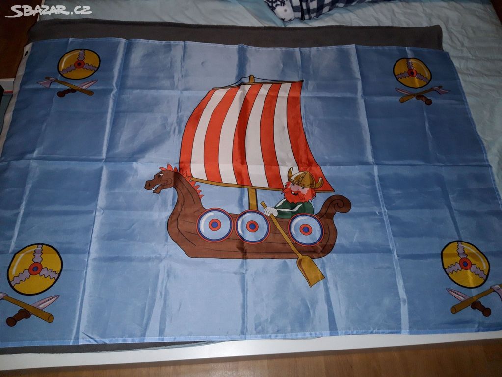 Vikingská vlajka - 135x87cm - NOVÁ.