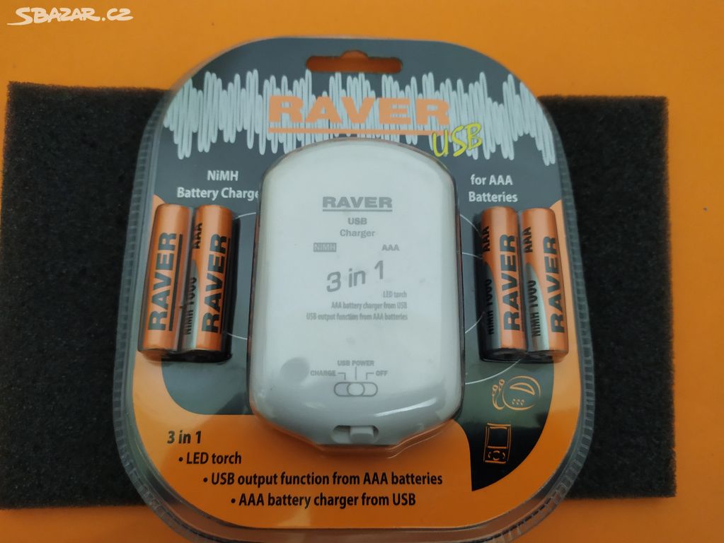 RAVER USB nabíječka