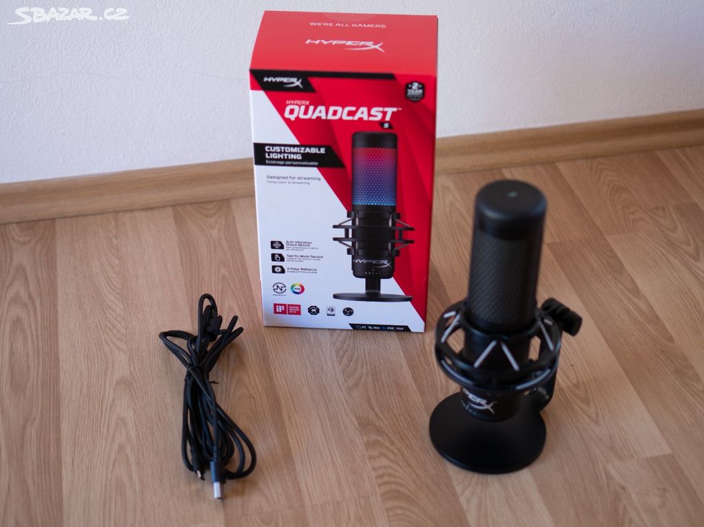HyperX Quadcast mikrofon - jako nový