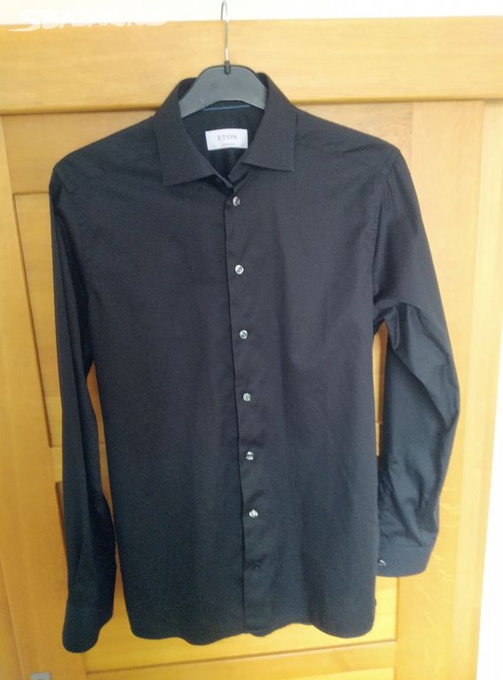 Pánská černá košile ETON vel. L/XL