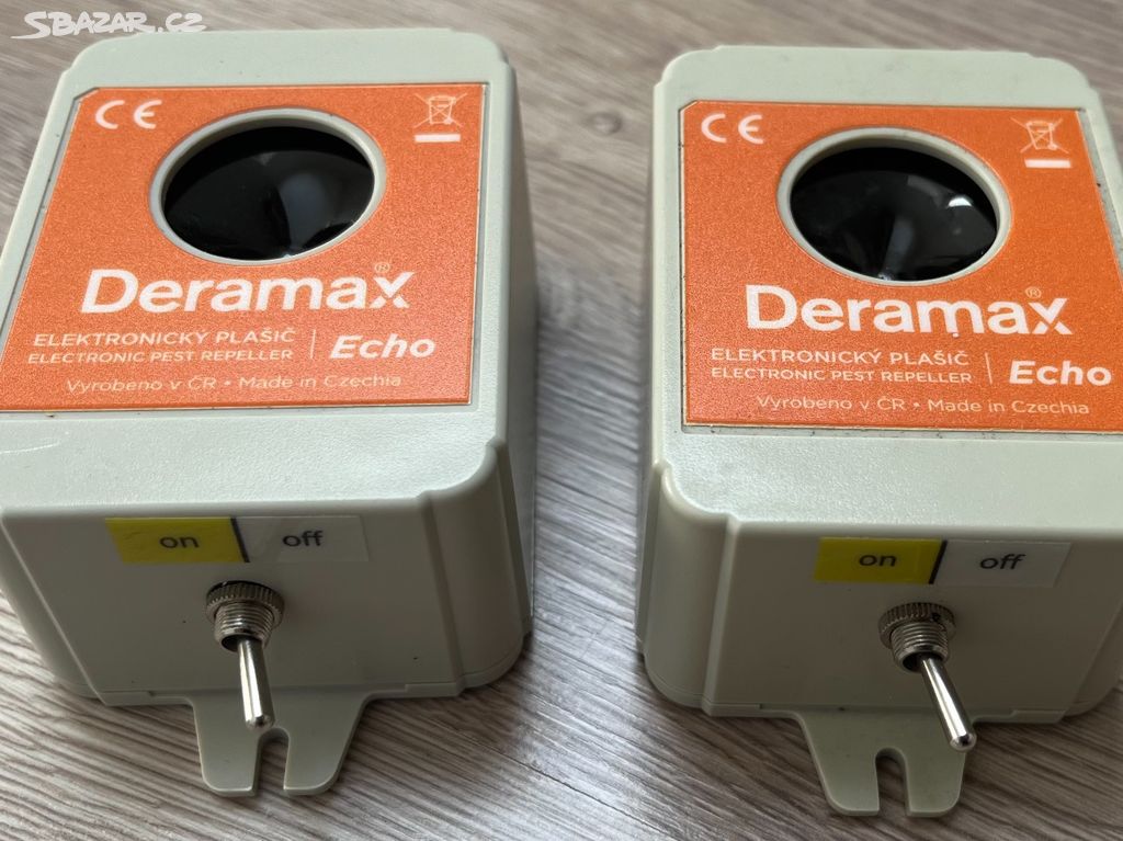 2x Deramax Ultrazvukový plašič odpuzovač netopýry