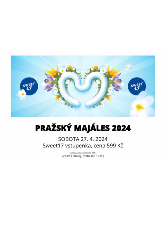 Vstupenka Majales Praha sweet 17