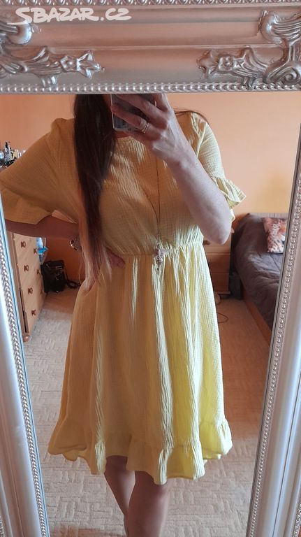 Shein bavlněné letní šaty s volány
