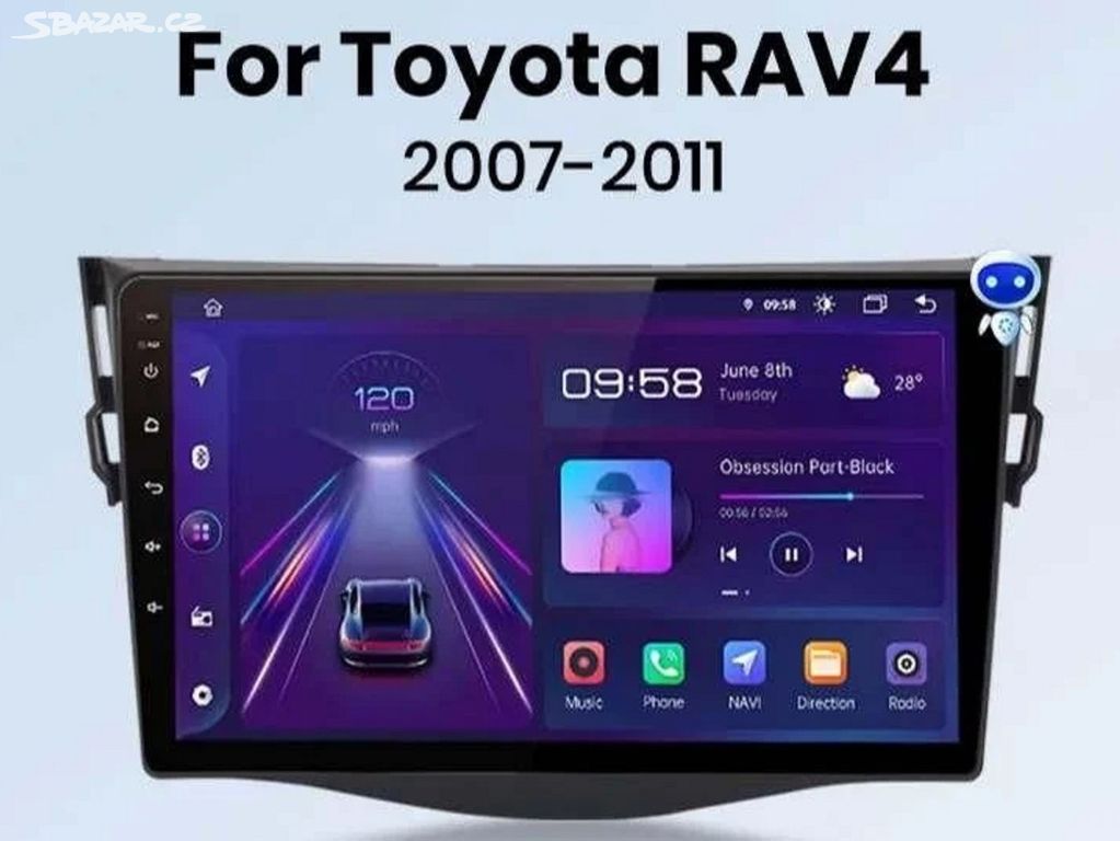 Android autorádio pro TOYOTA RAV4 (2007-2011)