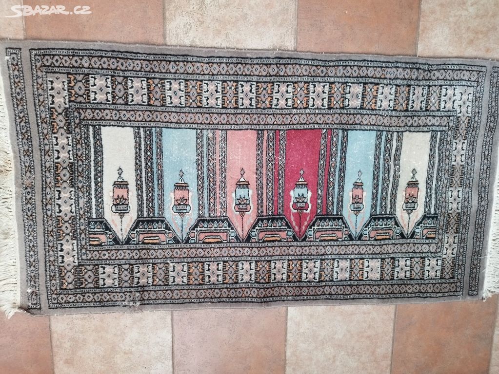 Starý perský koberec orig modlák 130 x 62 cm