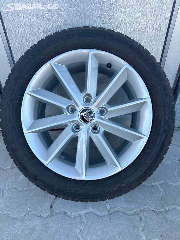 16 SKODA alu kola 5x112 zimni pneu