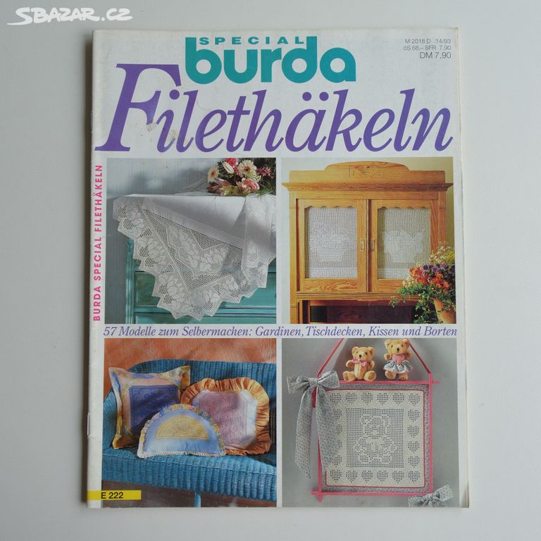 německý časopis Burda -  filetové háčkování